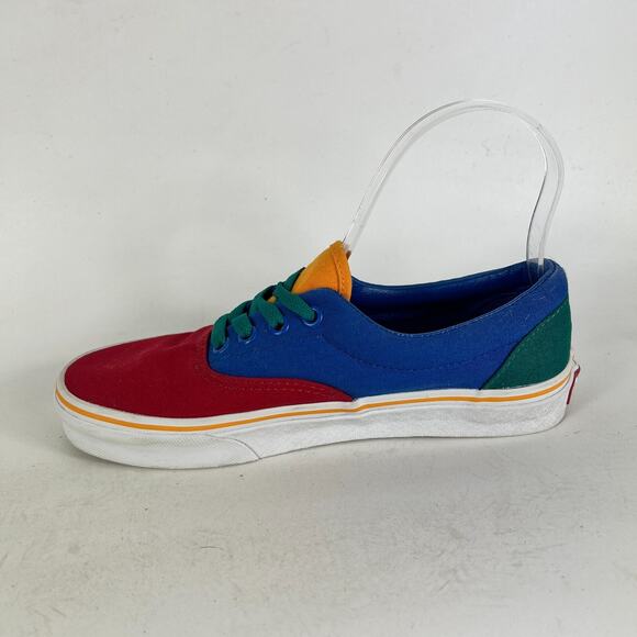 VANS Era Color Block Sneaker Women's 7 Blue Red Fabric Lace-Up Skateboard Shoes - Picture 6 of 12